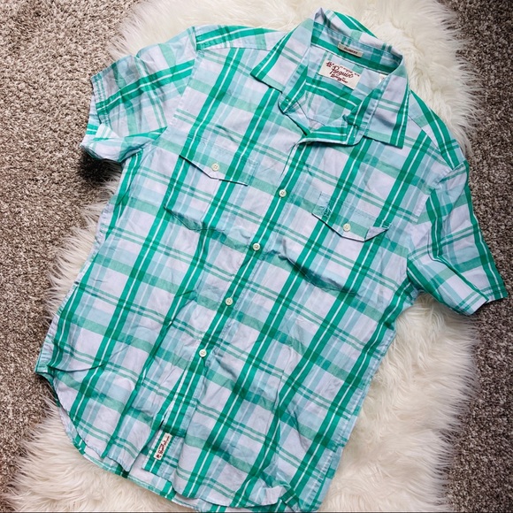 Original Penguin | Green Plaid Button Down Shirt - Picture 4 of 8